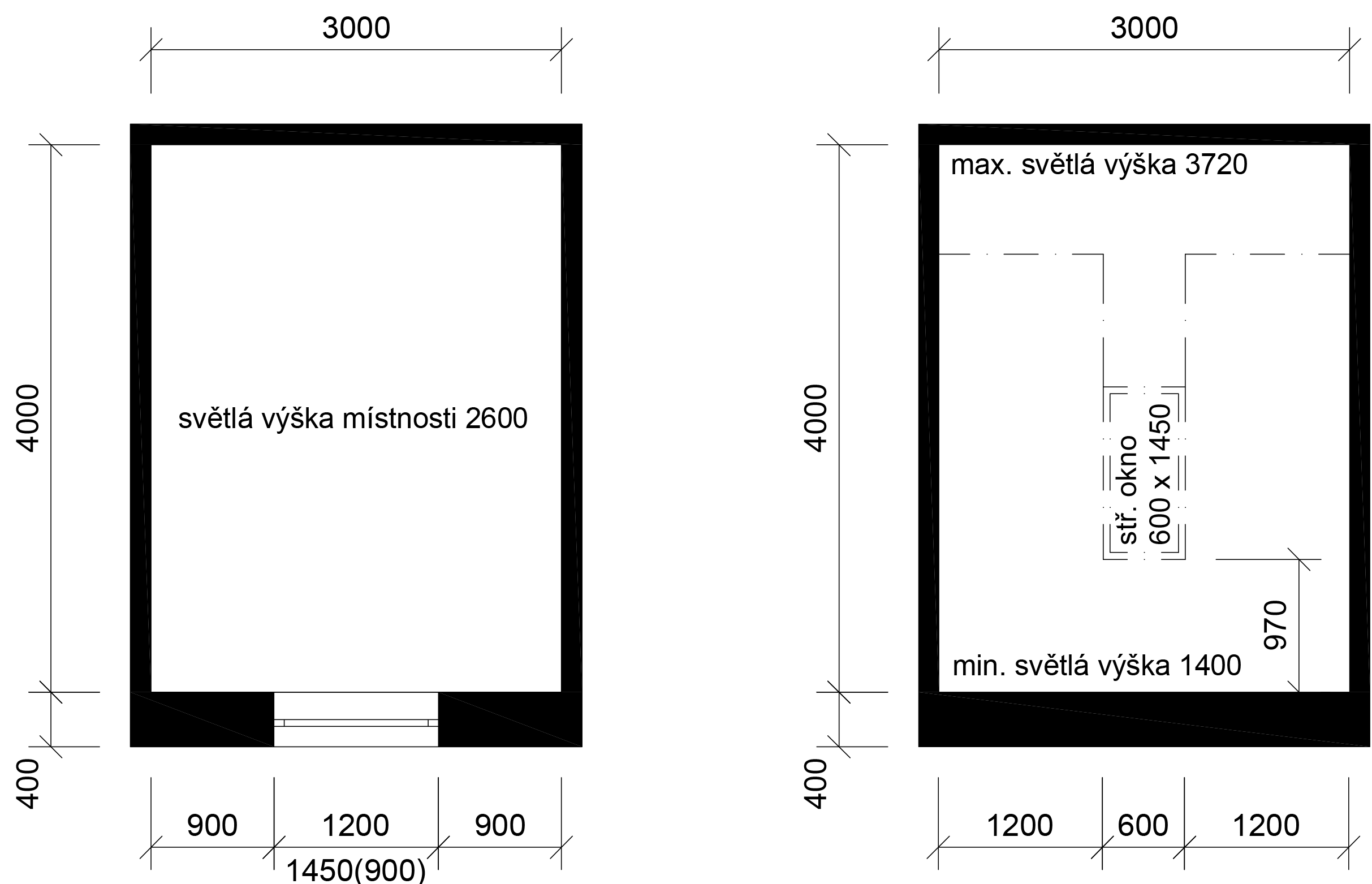 Půdorysy místností